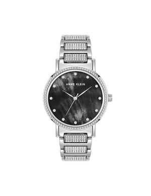 Les métaux Anne Klein Mother of Pearl Crystal Accented Bracelet Watch   | NYW-3023128